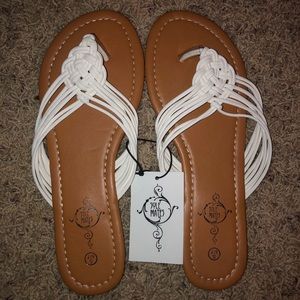 New white flip flops